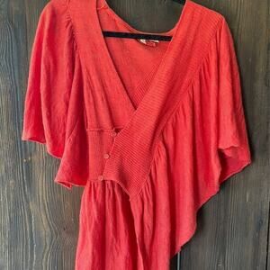 Nash womens top coral sz M/L anthropologie